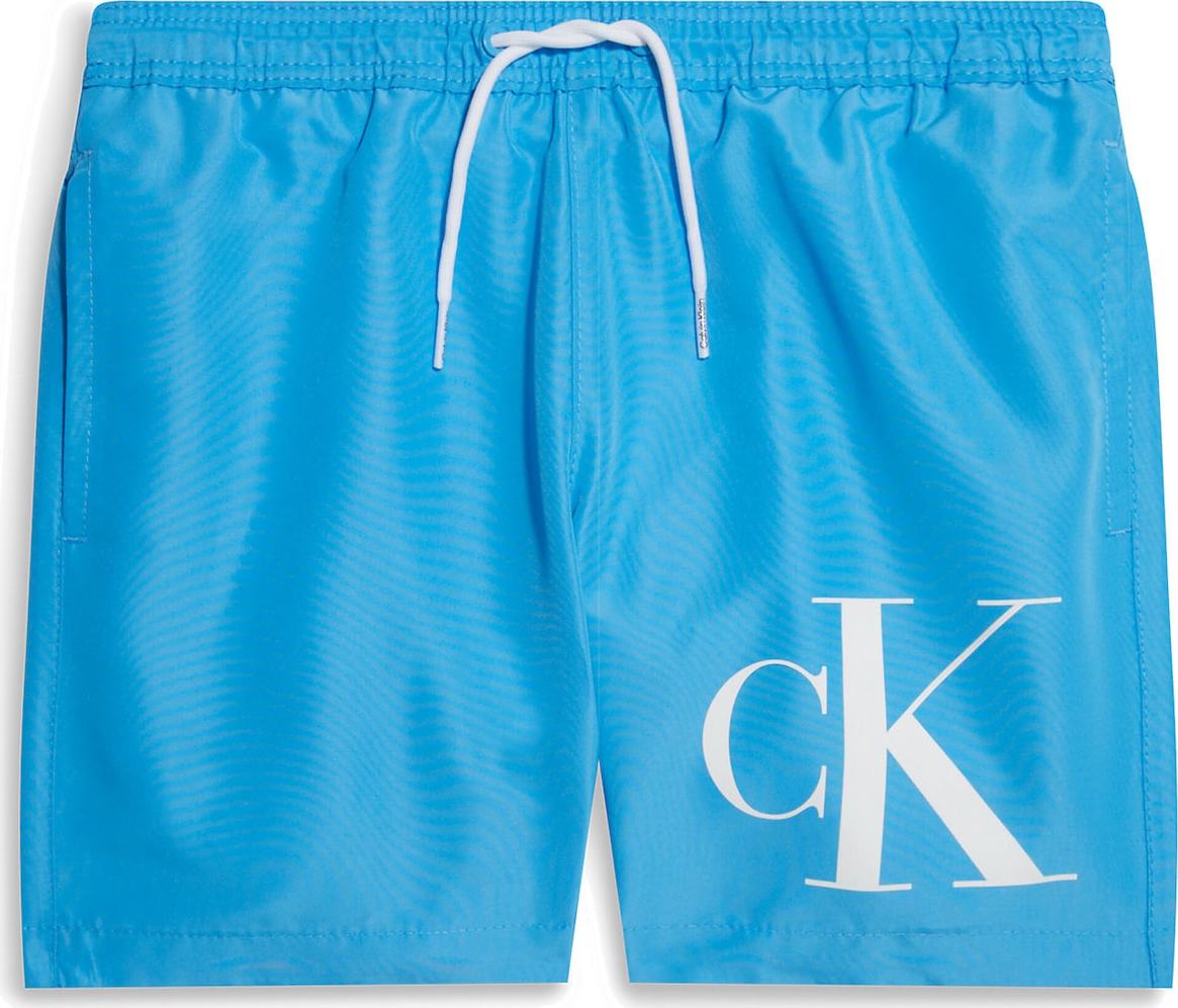 Plavecké šortky Calvin Klein Swimwear nebeská modř / bílá