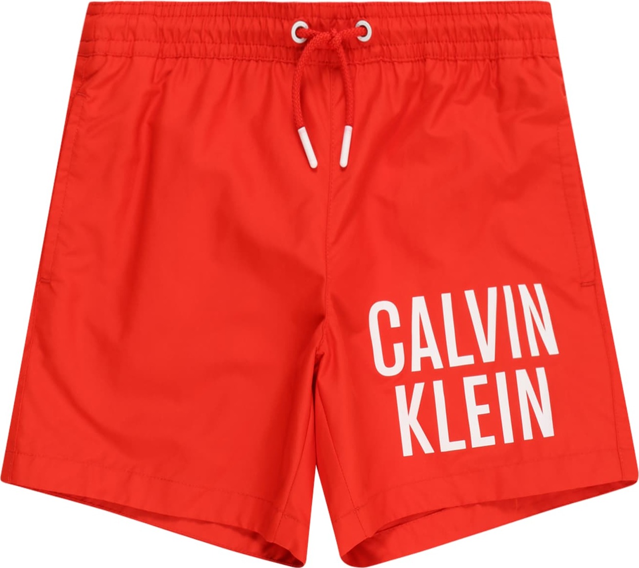 Plavecké šortky 'Intense Power' Calvin Klein Swimwear červená / bílá