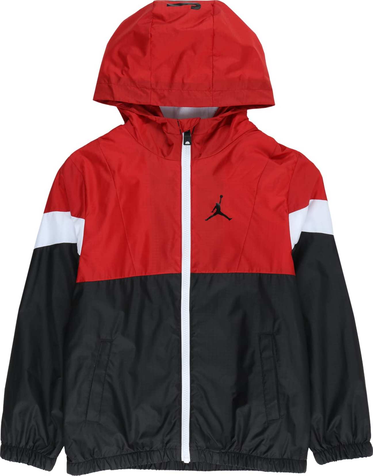 Přechodná bunda Jordan červená / černá / bílá