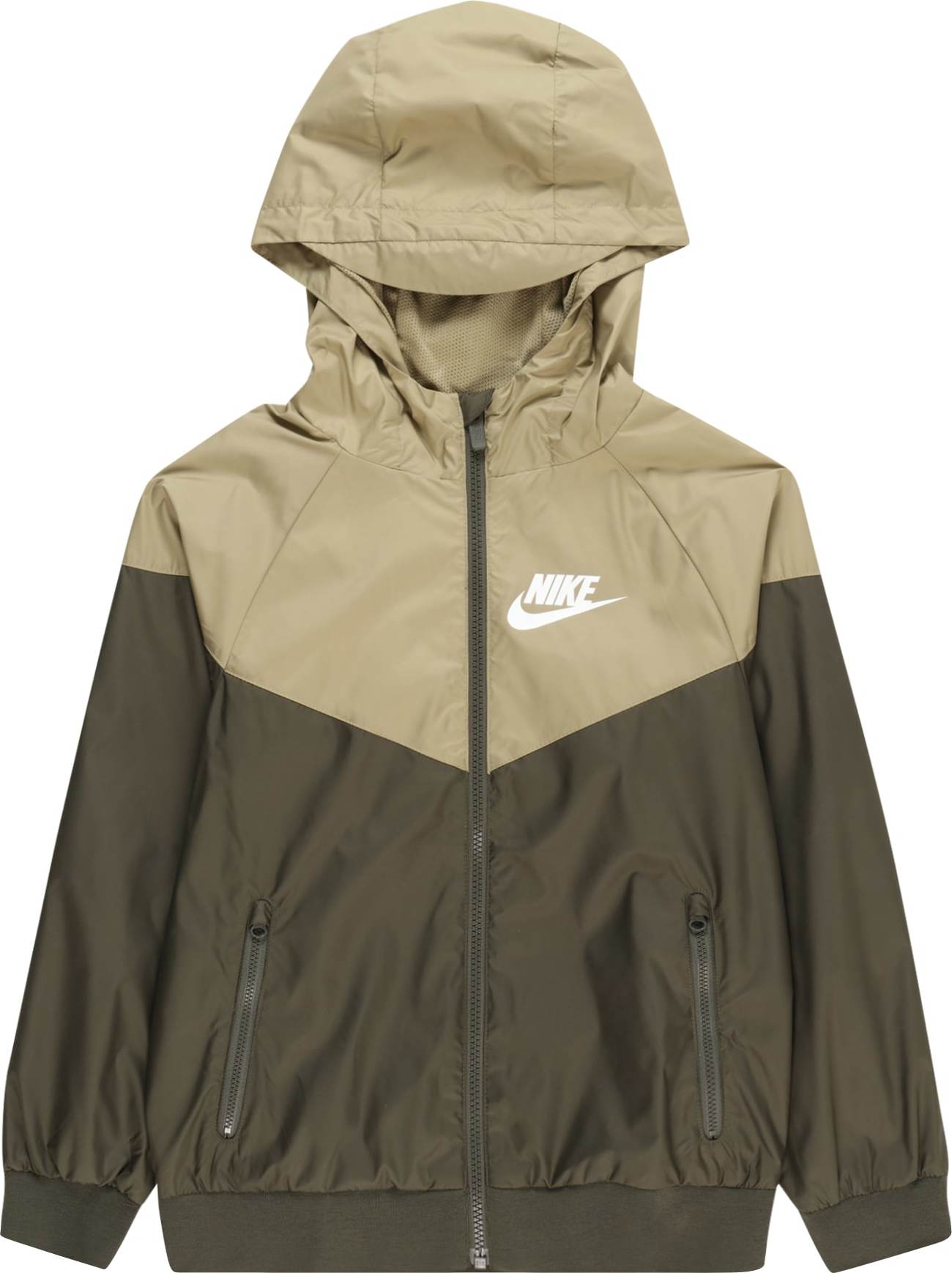 Přechodná bunda Nike Sportswear khaki / olivová / bílá