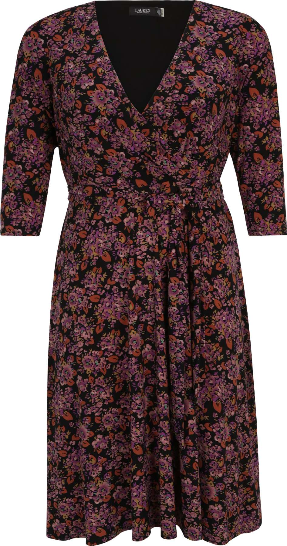 Šaty 'CARLYNA' Lauren Ralph Lauren Plus fialová / tmavě fialová / oranžová / černá