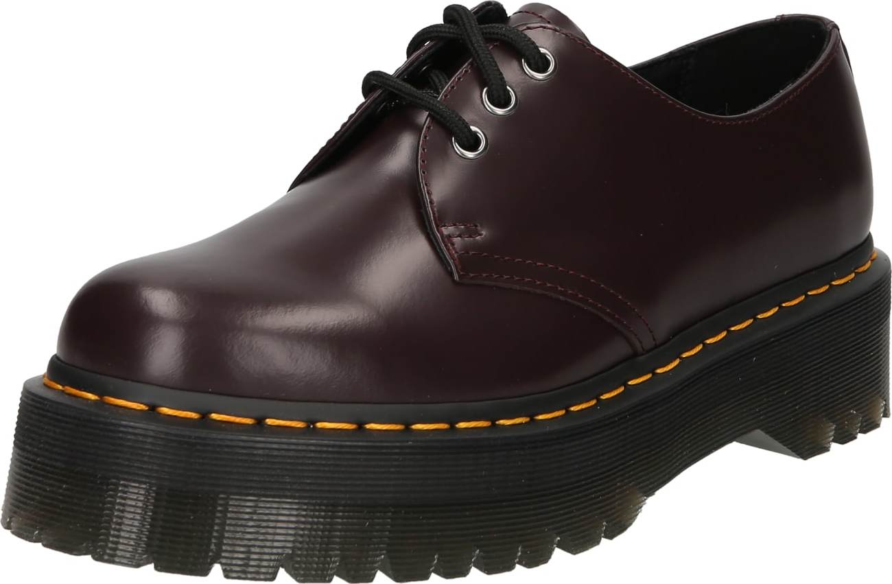 Šněrovací boty Dr. Martens burgundská červeň