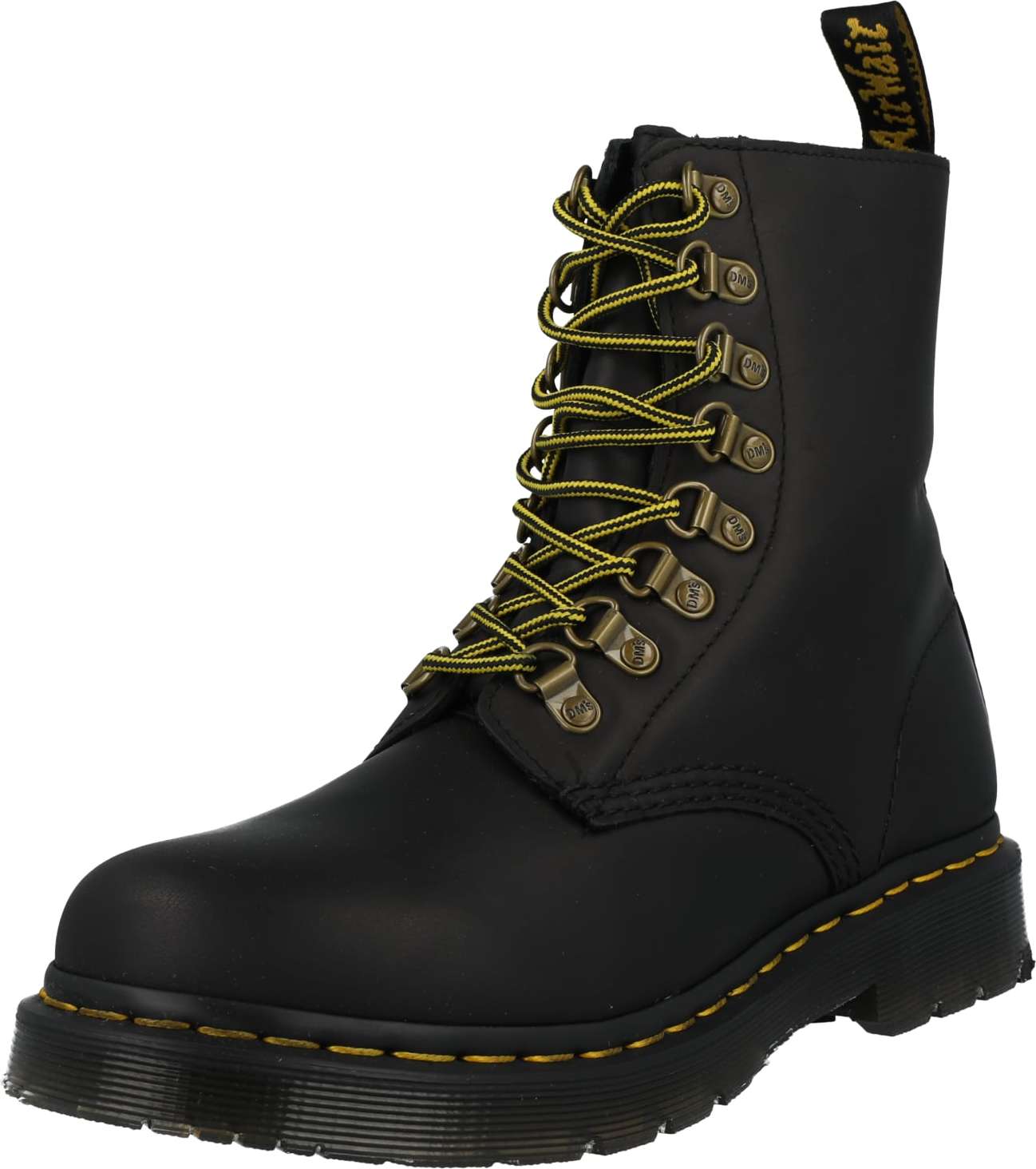 Šněrovací kozačky 'Pascal' Dr. Martens žlutá / černá