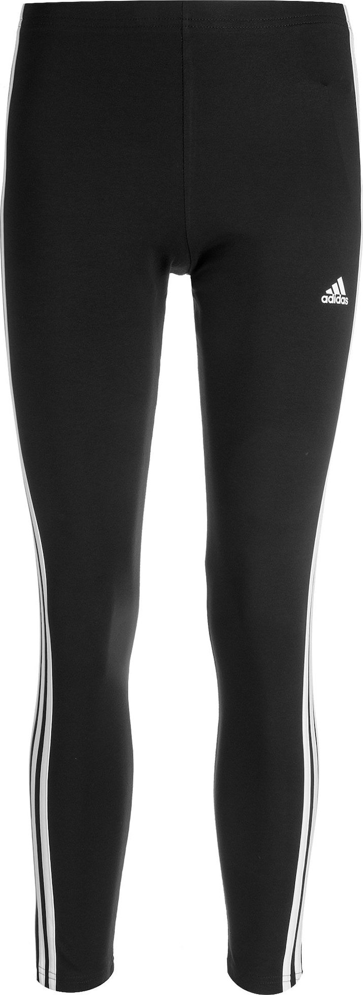 Sportovní kalhoty 'Essentials 3-Stripes High-Waisted ' ADIDAS SPORTSWEAR černá / bílá