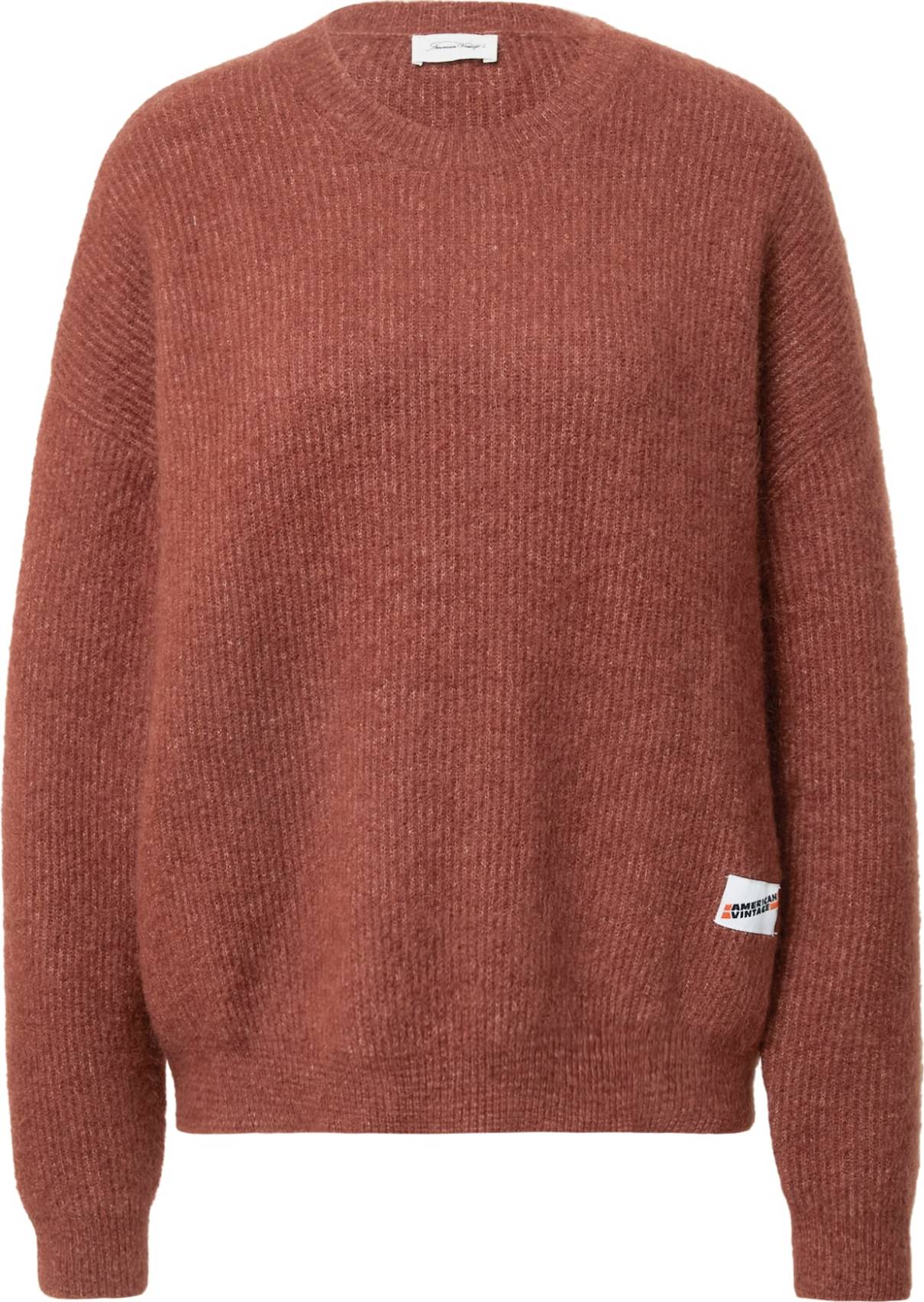 Svetr American vintage rezavě hnědá / bílá