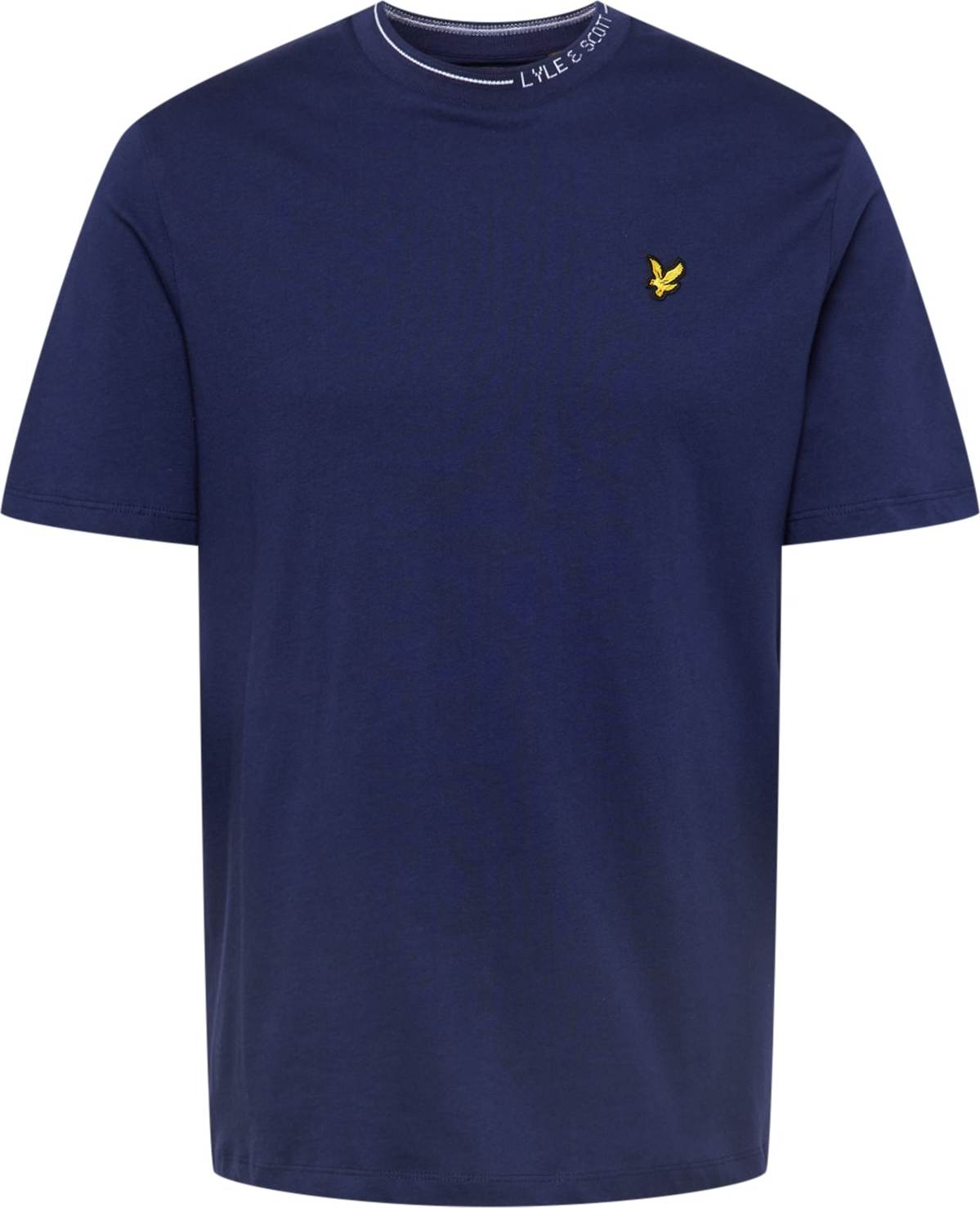 Tričko Lyle & Scott tmavě modrá / limone / světle šedá