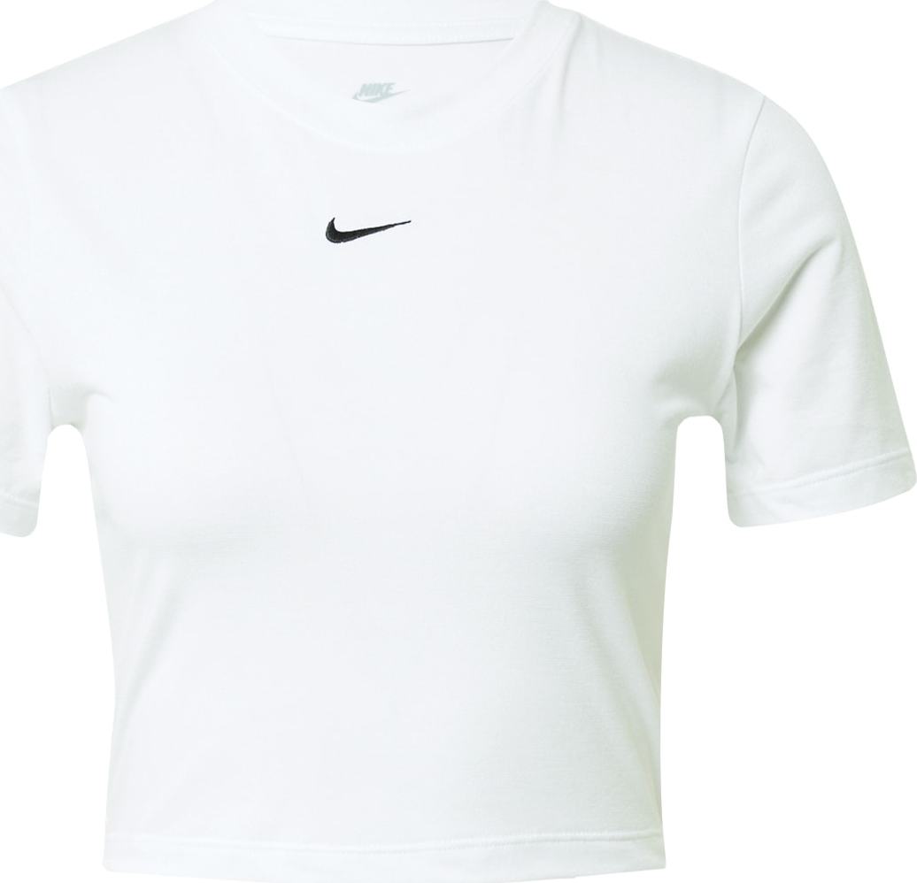 Tričko Nike Sportswear černá / bílá