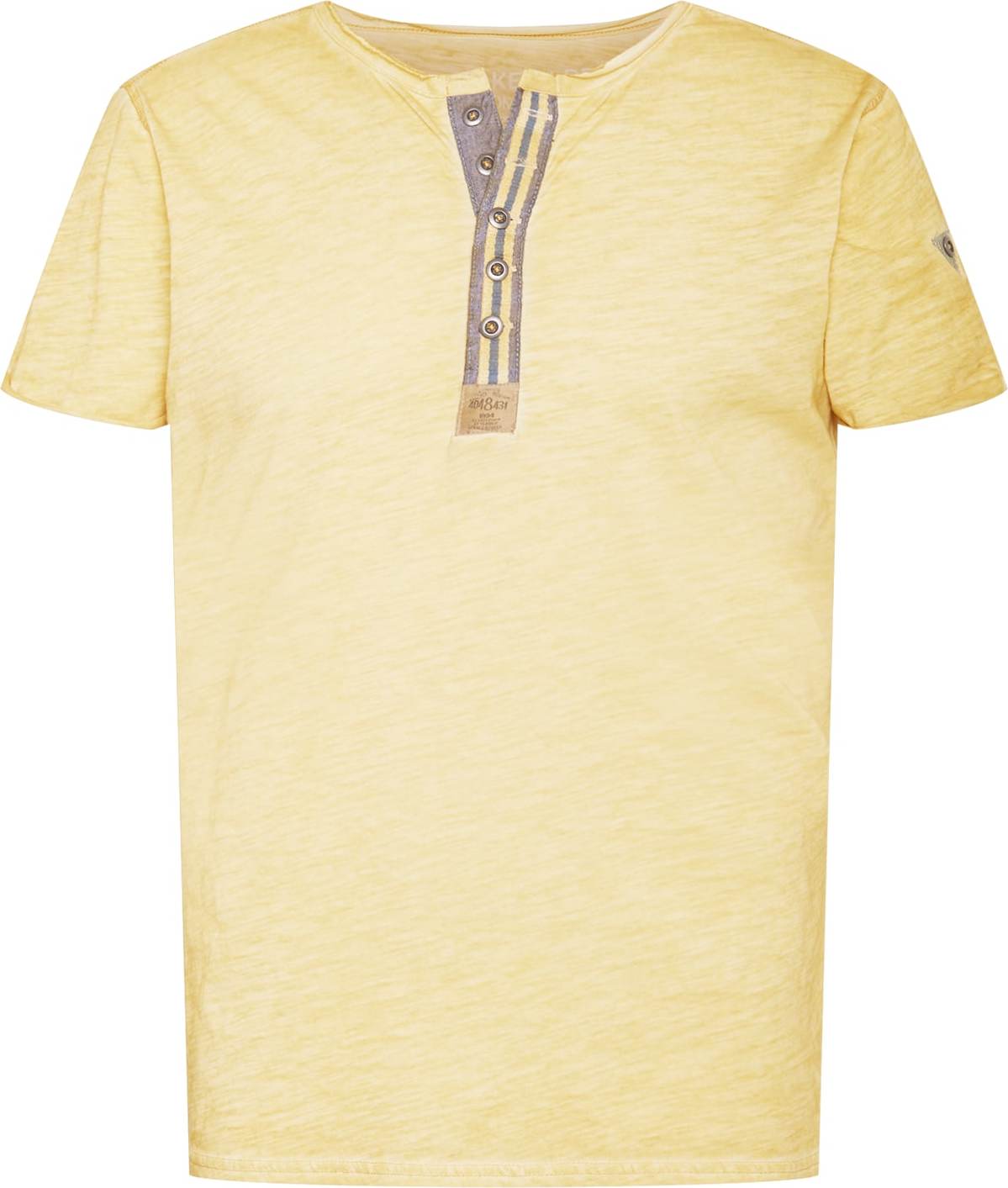 Tričko 'Arena' Key Largo žlutý melír / šedá
