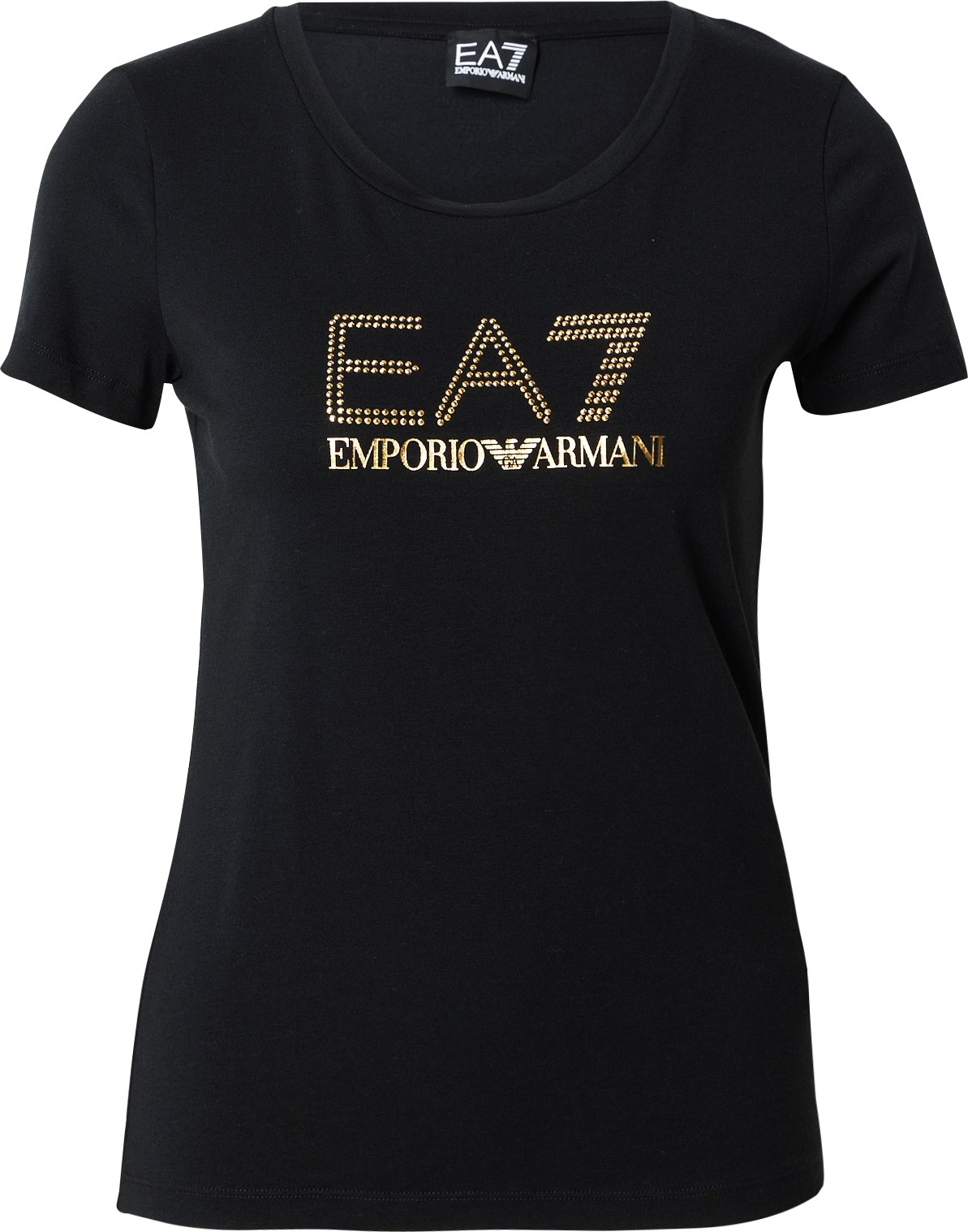 Tričko EA7 Emporio Armani zlatá / černá