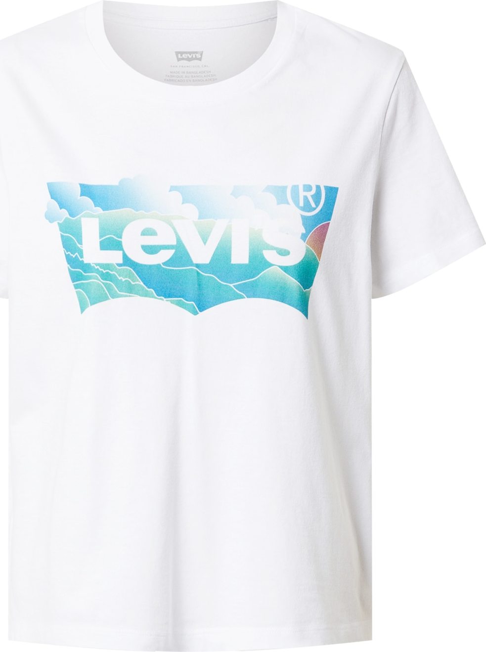 Tričko 'GRAPHIC JORDIE TEE NEUTRALS' Levis tyrkysová / bílá