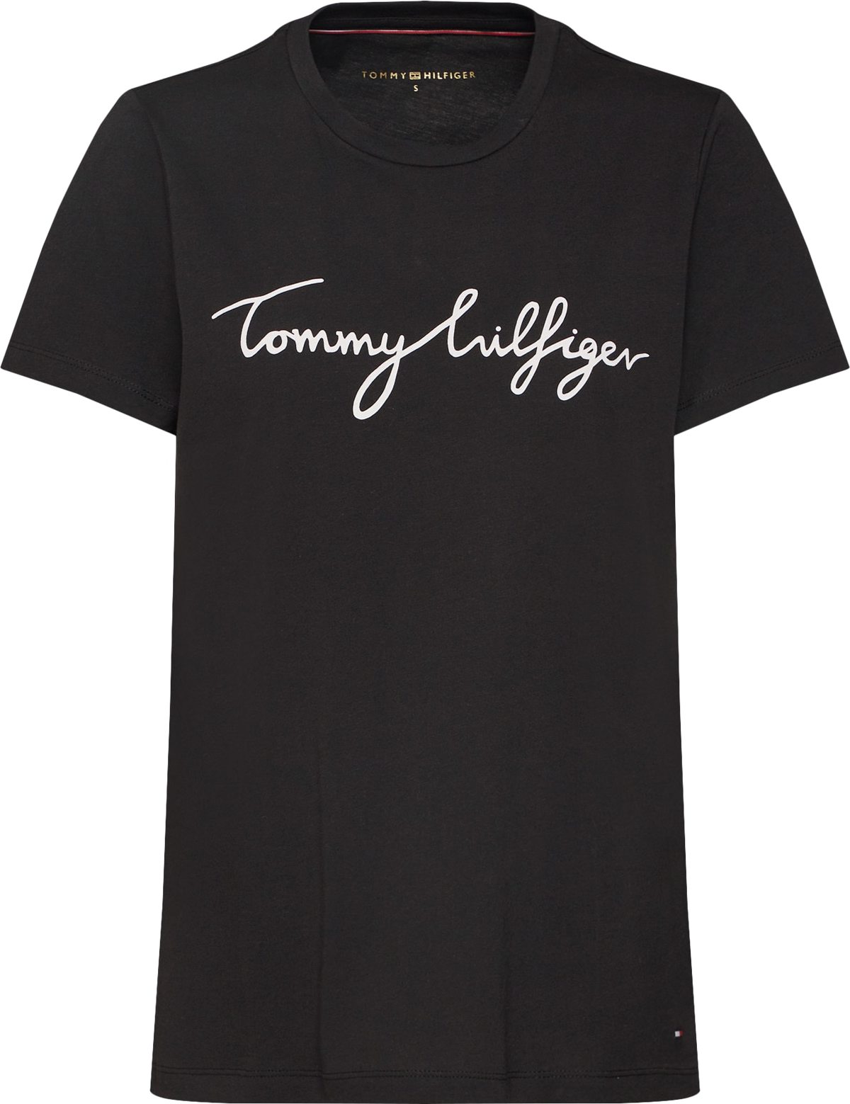 Tričko 'Heritage' Tommy Hilfiger černá / bílá