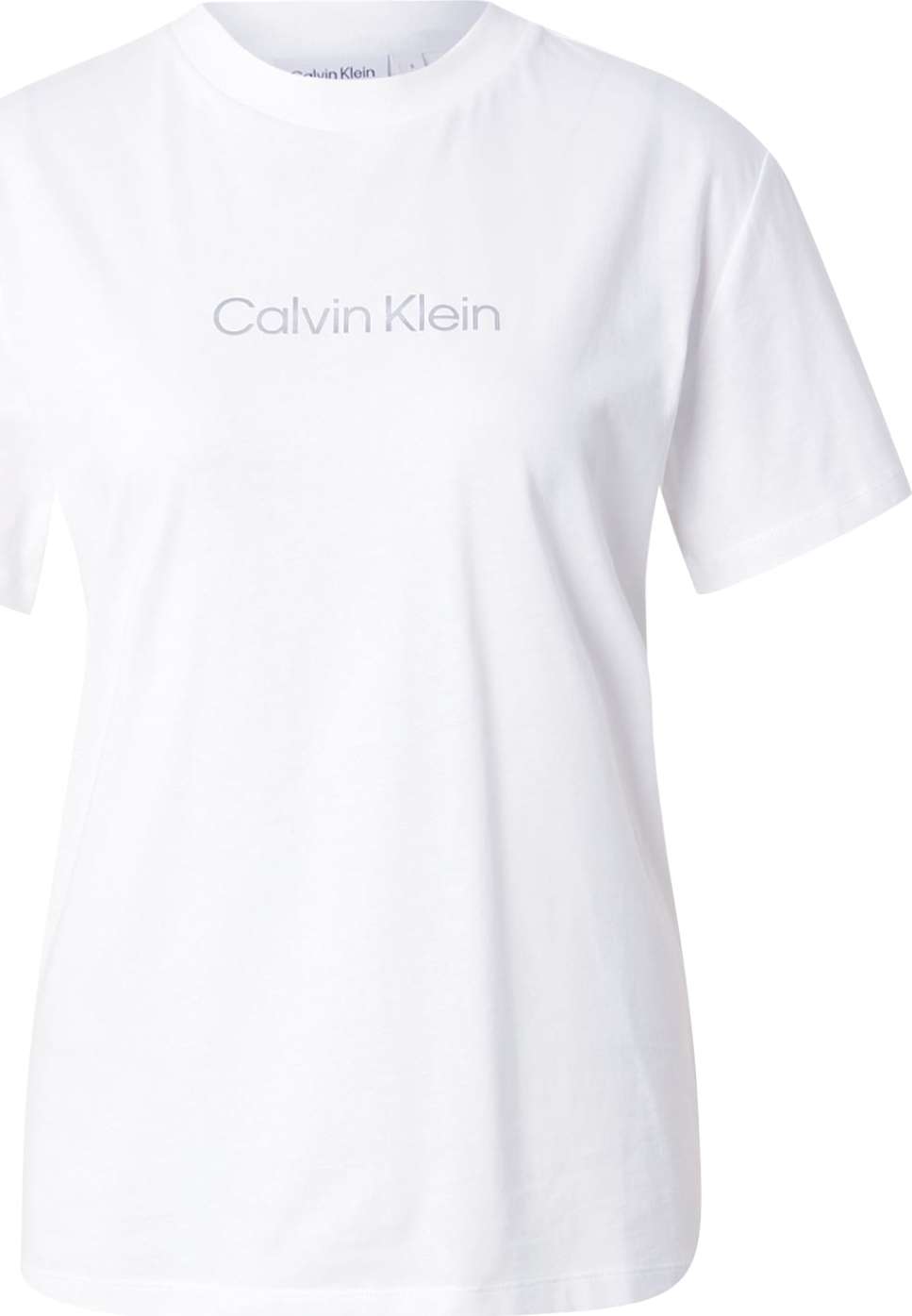 Tričko 'HERO' Calvin Klein stříbrně šedá / bílá