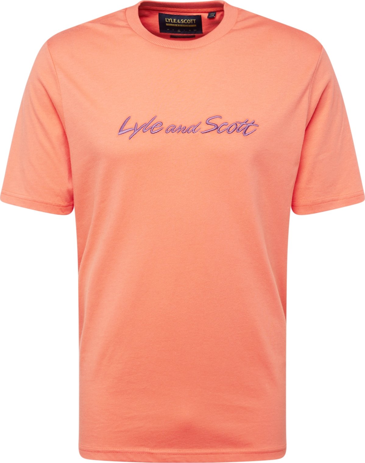 Tričko Lyle & Scott světle fialová / oranžová
