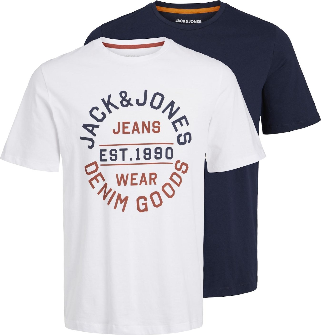 Tričko 'MIKK' jack & jones námořnická modř / bílá