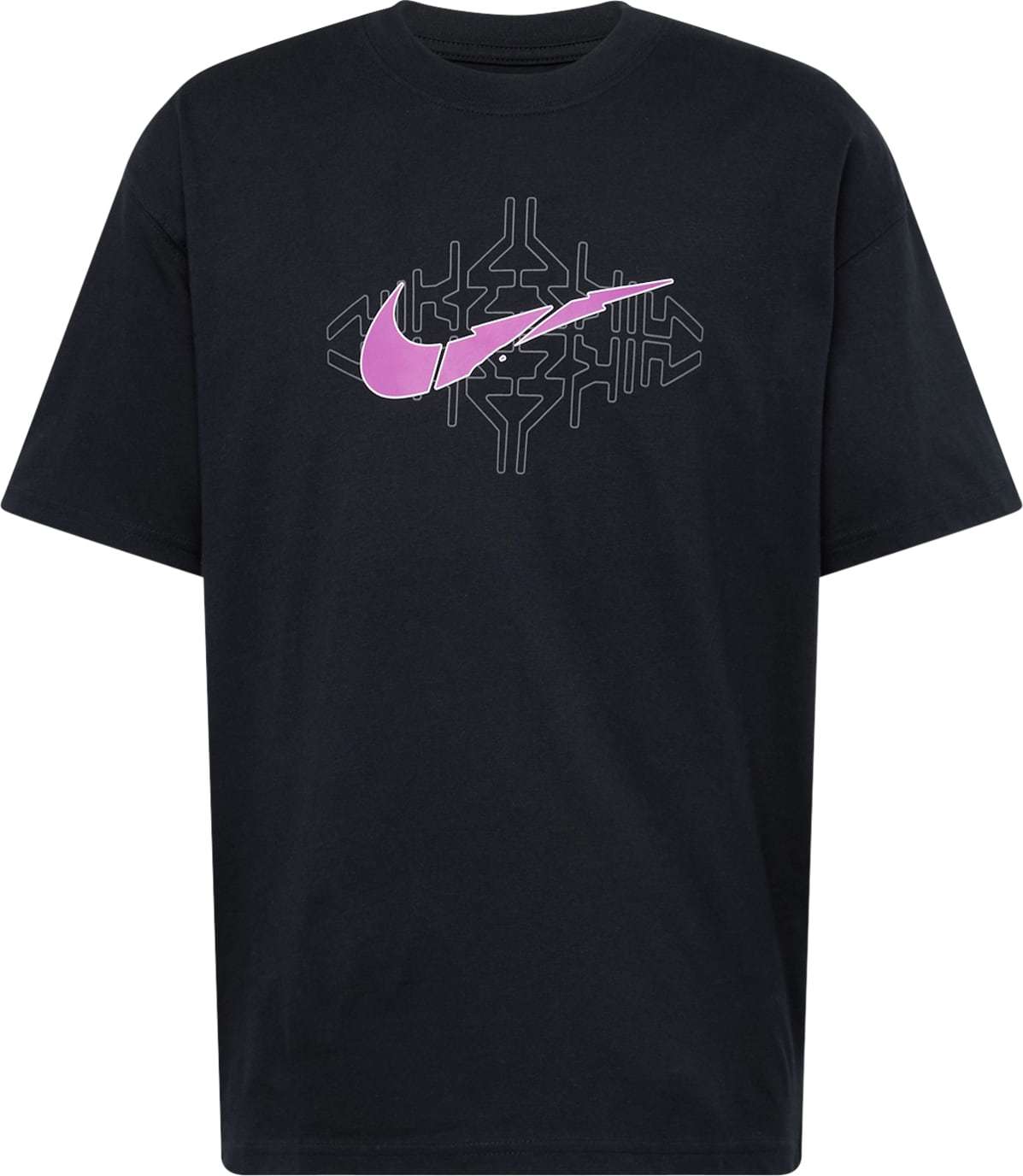 Tričko Nike Sportswear fialová / černá / offwhite