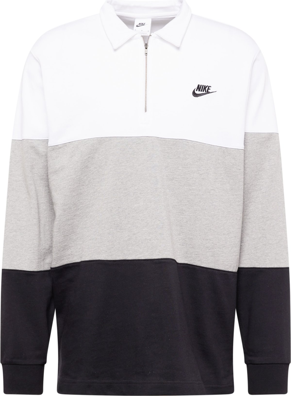 Tričko Nike Sportswear šedý melír / černá / bílá