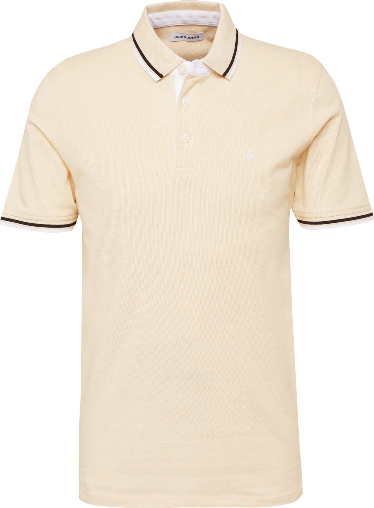 Tričko 'Paulos' jack & jones světle žlutá / černá / bílá