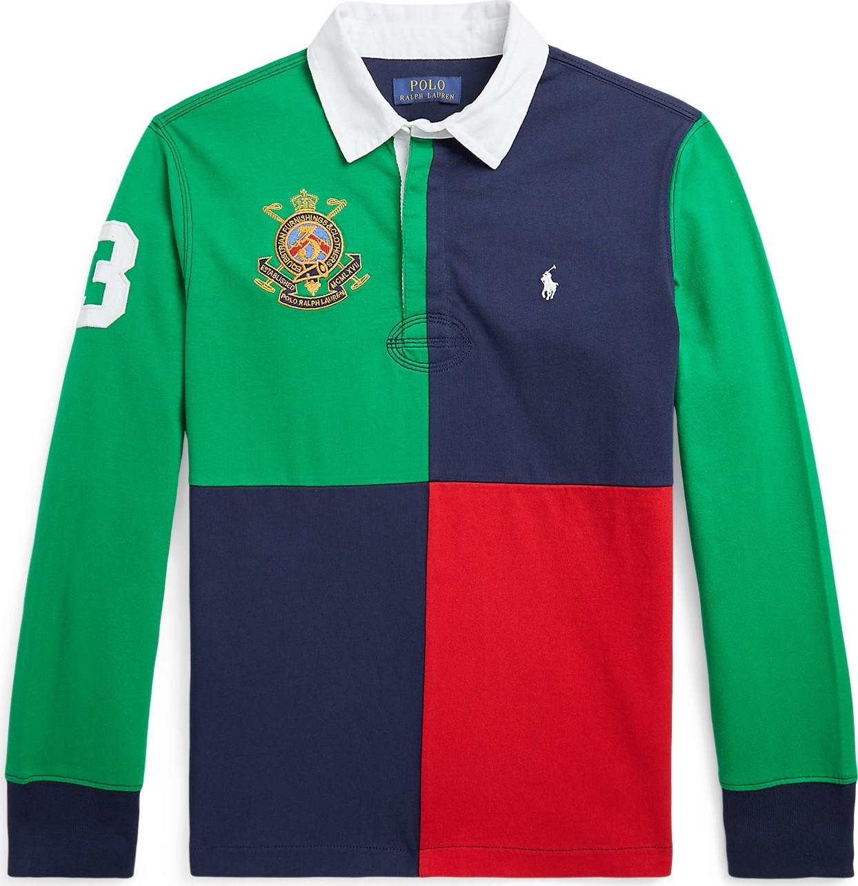 Tričko Polo Ralph Lauren námořnická modř / zelená / červená / bílá