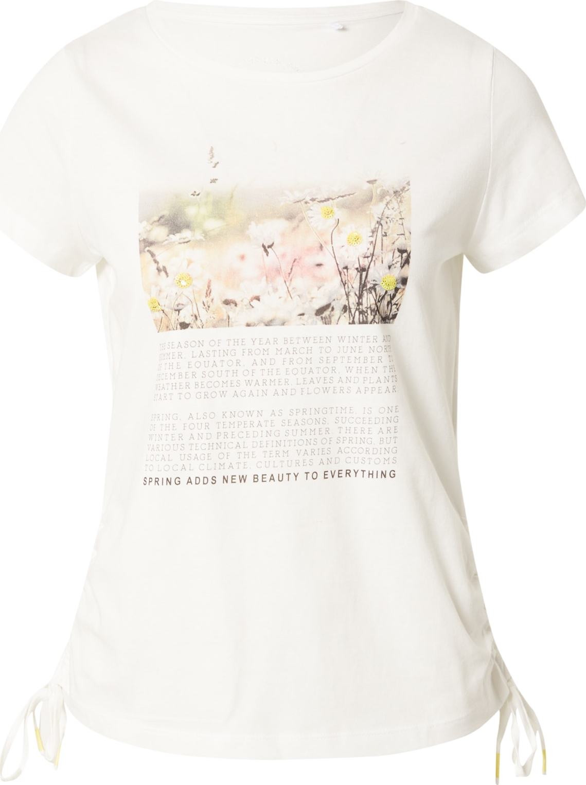 Tričko Taifun žlutá / khaki / světle růžová / offwhite