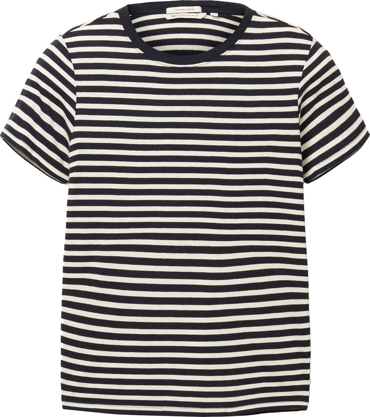 Tričko Tom Tailor Denim námořnická modř / bílá