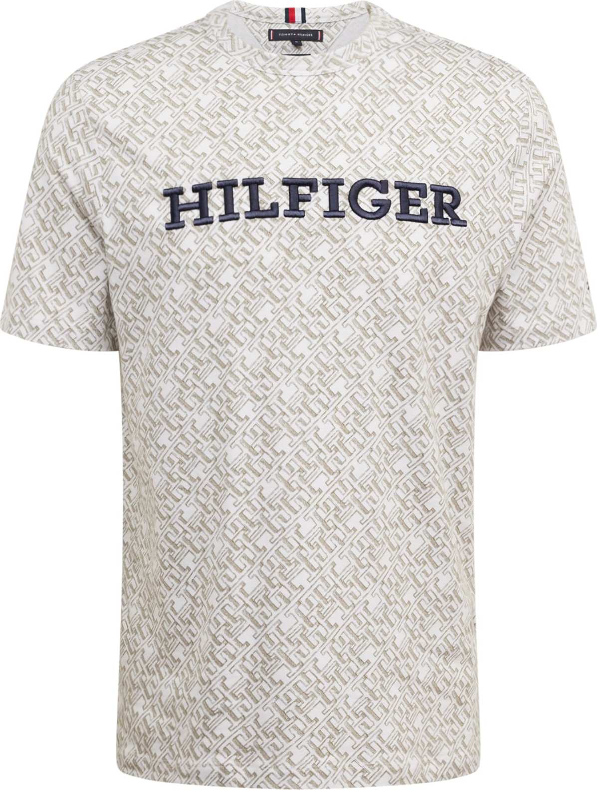 Tričko Tommy Hilfiger světle šedá / černá / bílá