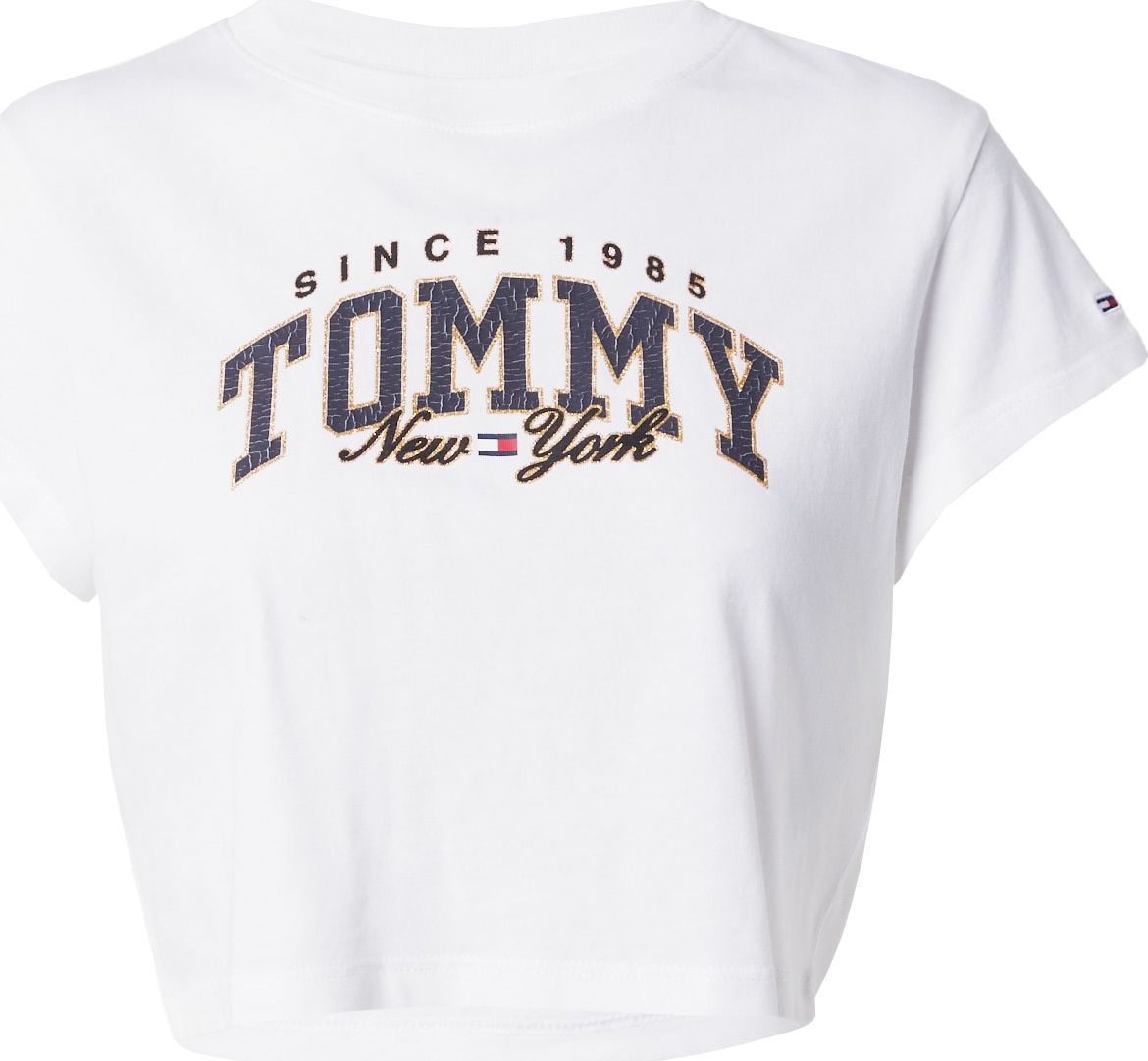 Tričko Tommy Jeans námořnická modř / žlutá / červená / bílá