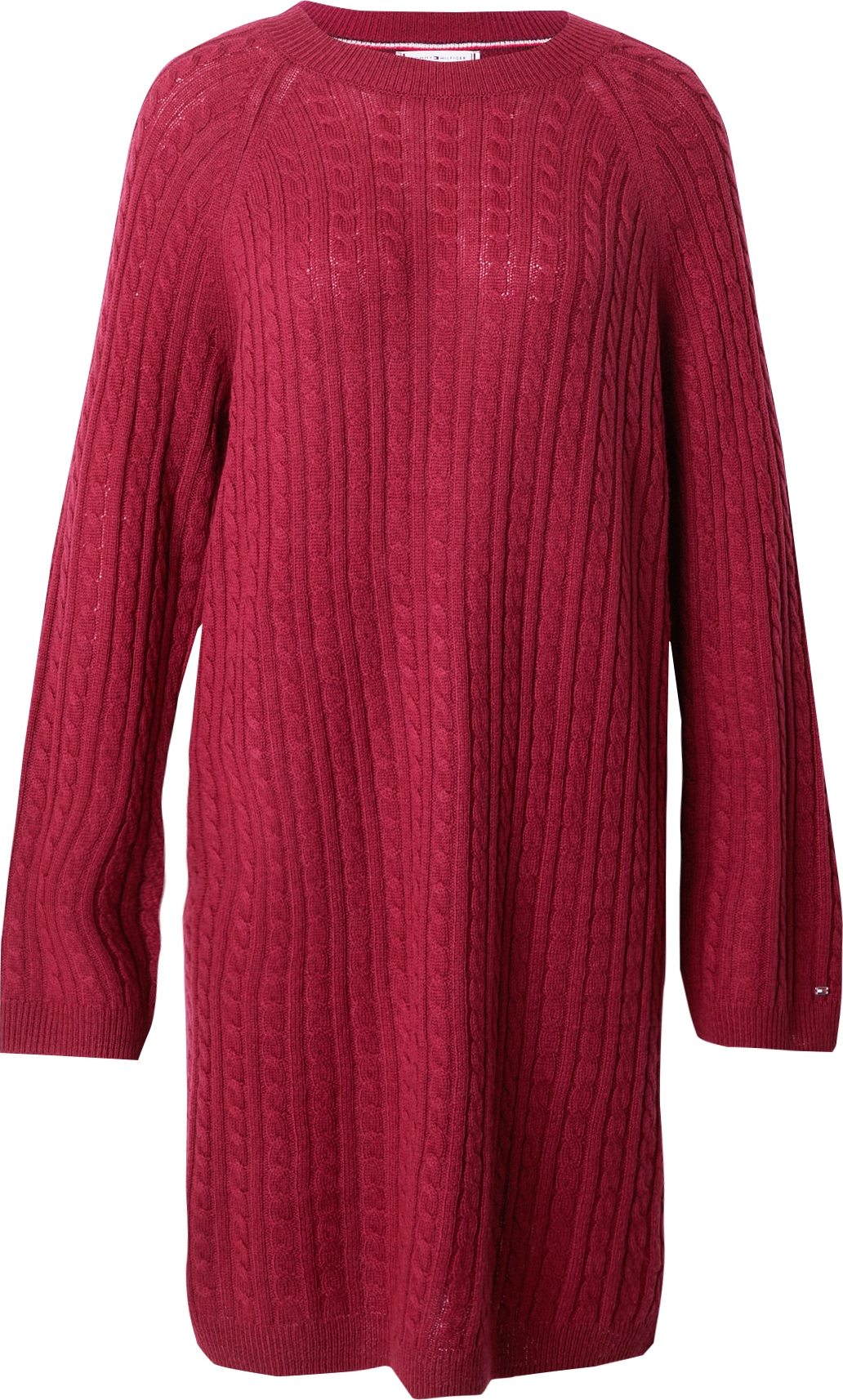 Úpletové šaty Tommy Hilfiger námořnická modř / vínově červená / bílá