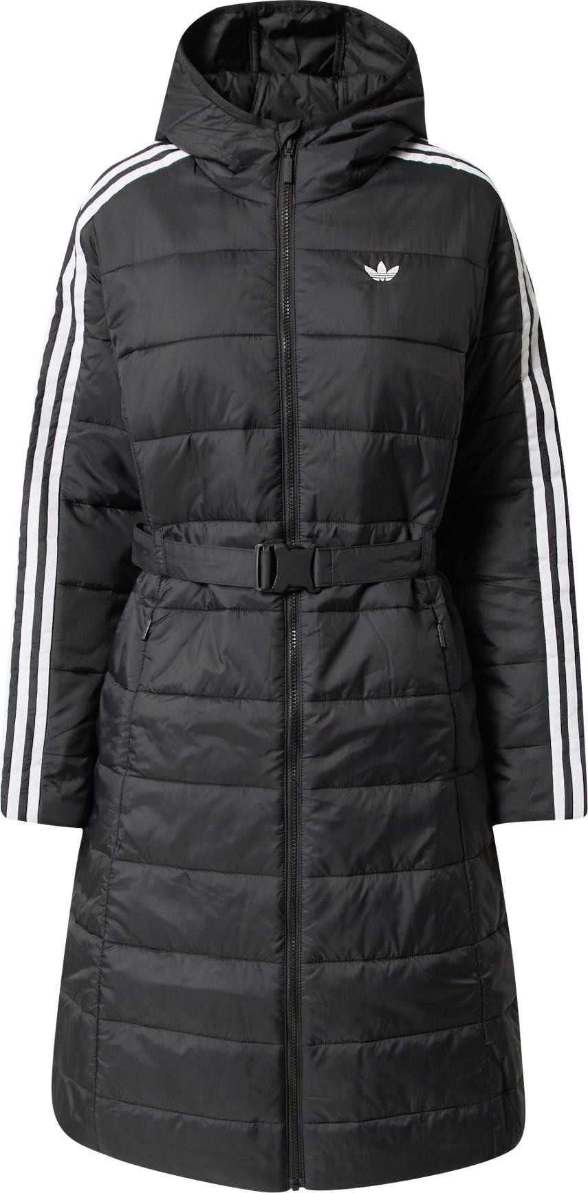 Zimní kabát 'Premium Long ' adidas Originals černá / bílá
