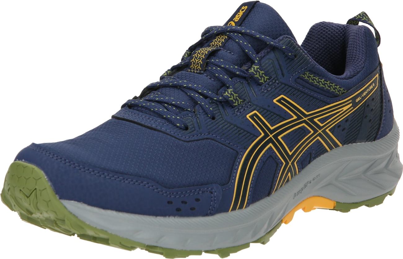 Běžecká obuv 'Venture 9' ASICS modrá / kari / olivová