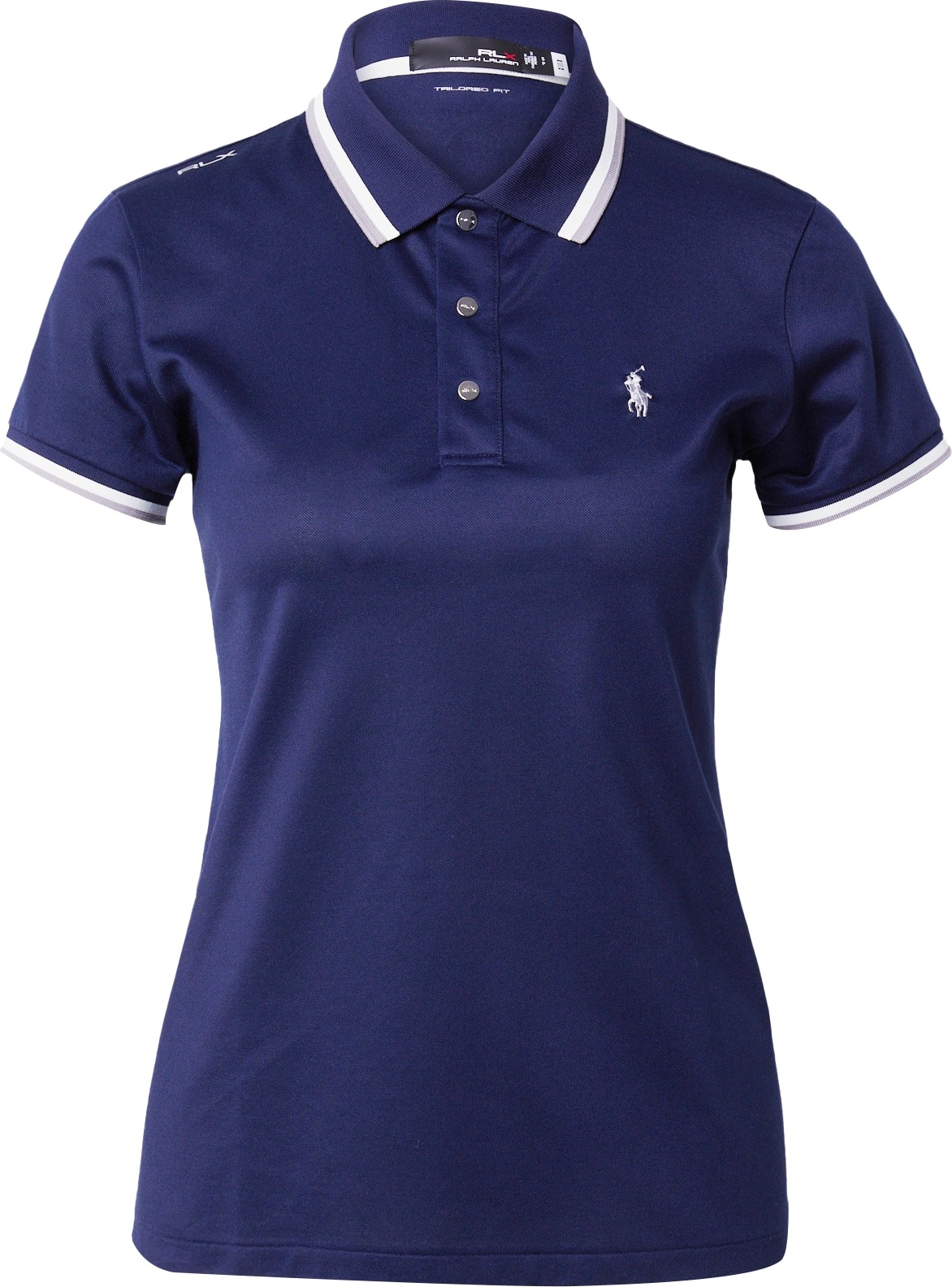 Funkční tričko Polo Ralph Lauren tmavě modrá / světle fialová / bílá