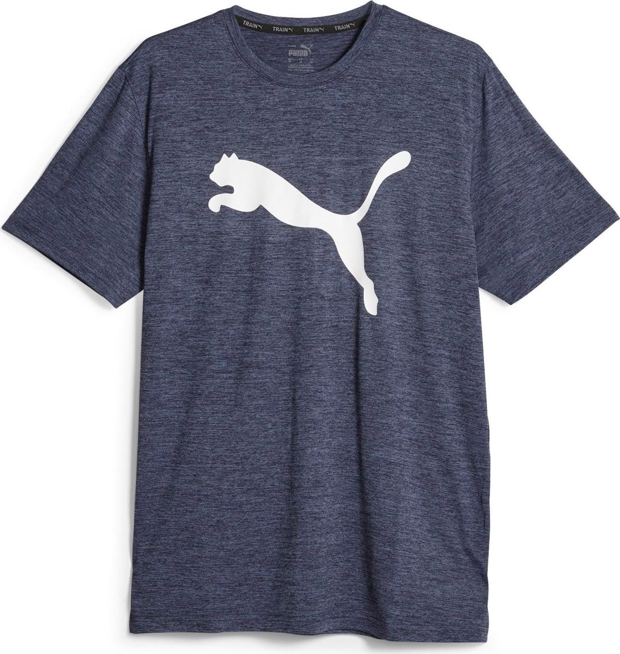 Funkční tričko 'TRAIN FAV HEATHER CAT' Puma modrý melír / bílá