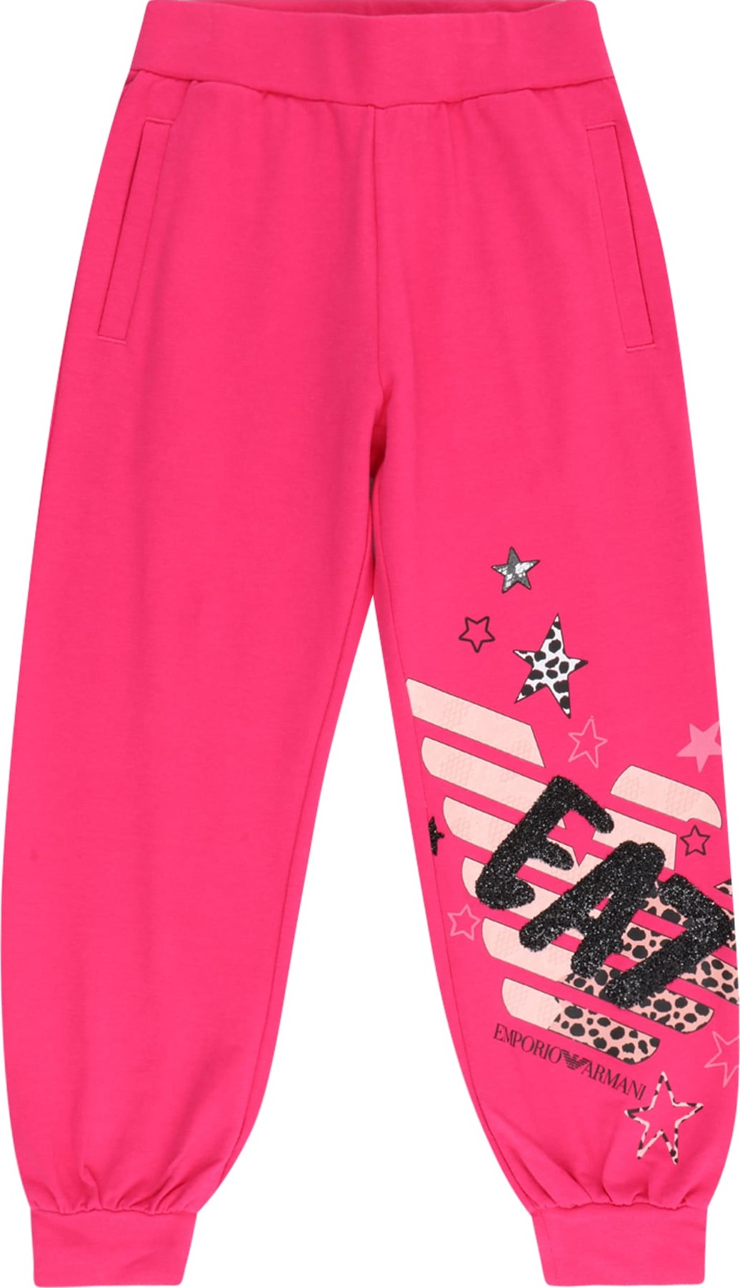 Kalhoty EA7 Emporio Armani pink / růže / černá