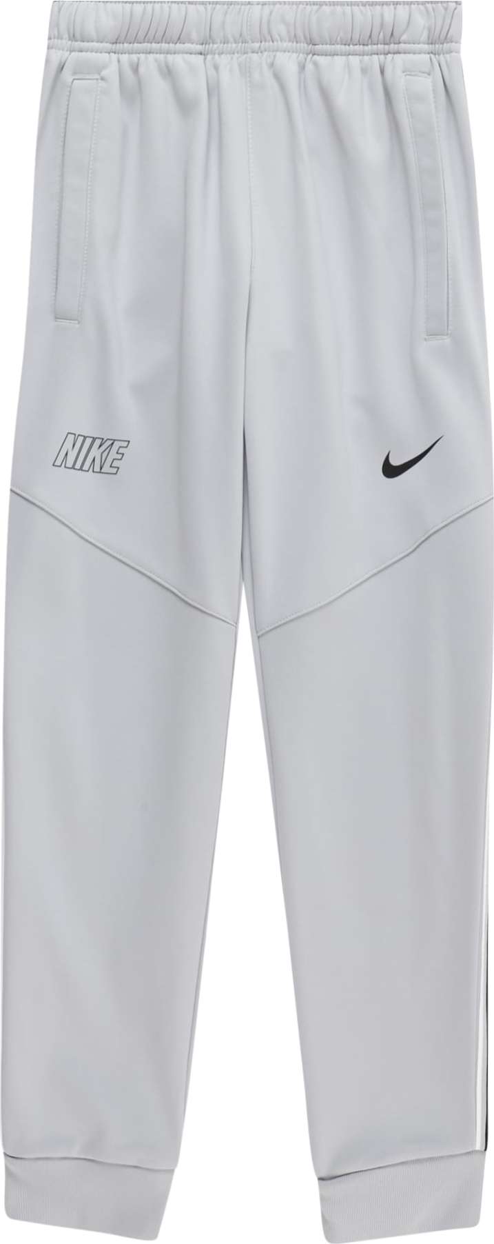 Kalhoty Nike Sportswear stříbrně šedá / černá / bílá