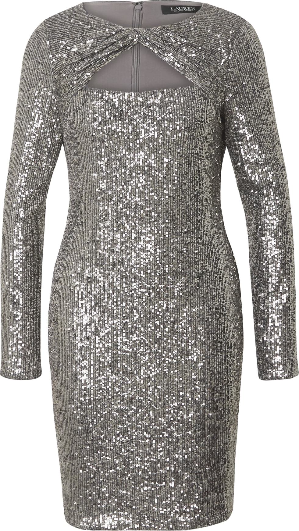 Koktejlové šaty 'BRAIR' Lauren Ralph Lauren stříbrně šedá