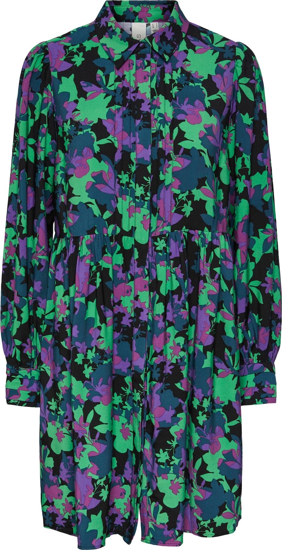 Košilové šaty 'LICCO' Y.A.S zelená / petrolejová / fialová / černá