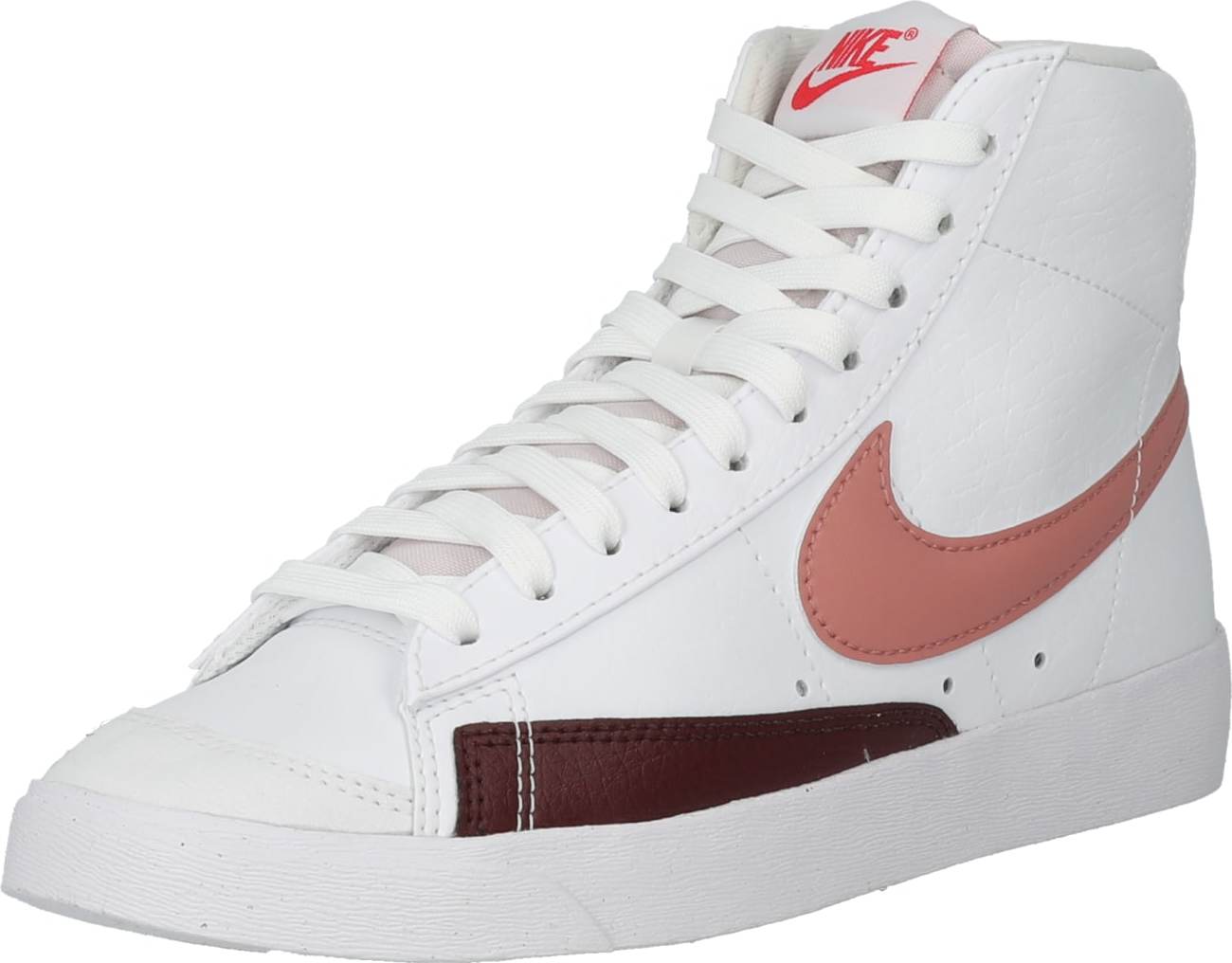 Kotníkové tenisky Nike Sportswear starorůžová / burgundská červeň / bílá