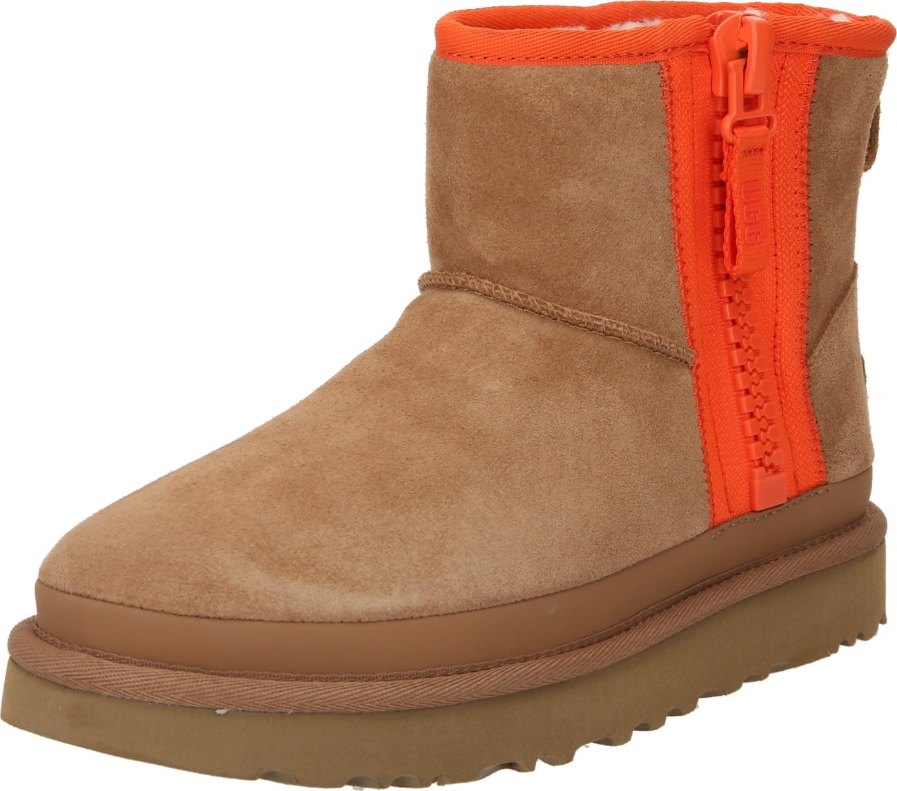 Kozačky 'CLASSIC' Ugg světle hnědá / oranžově červená