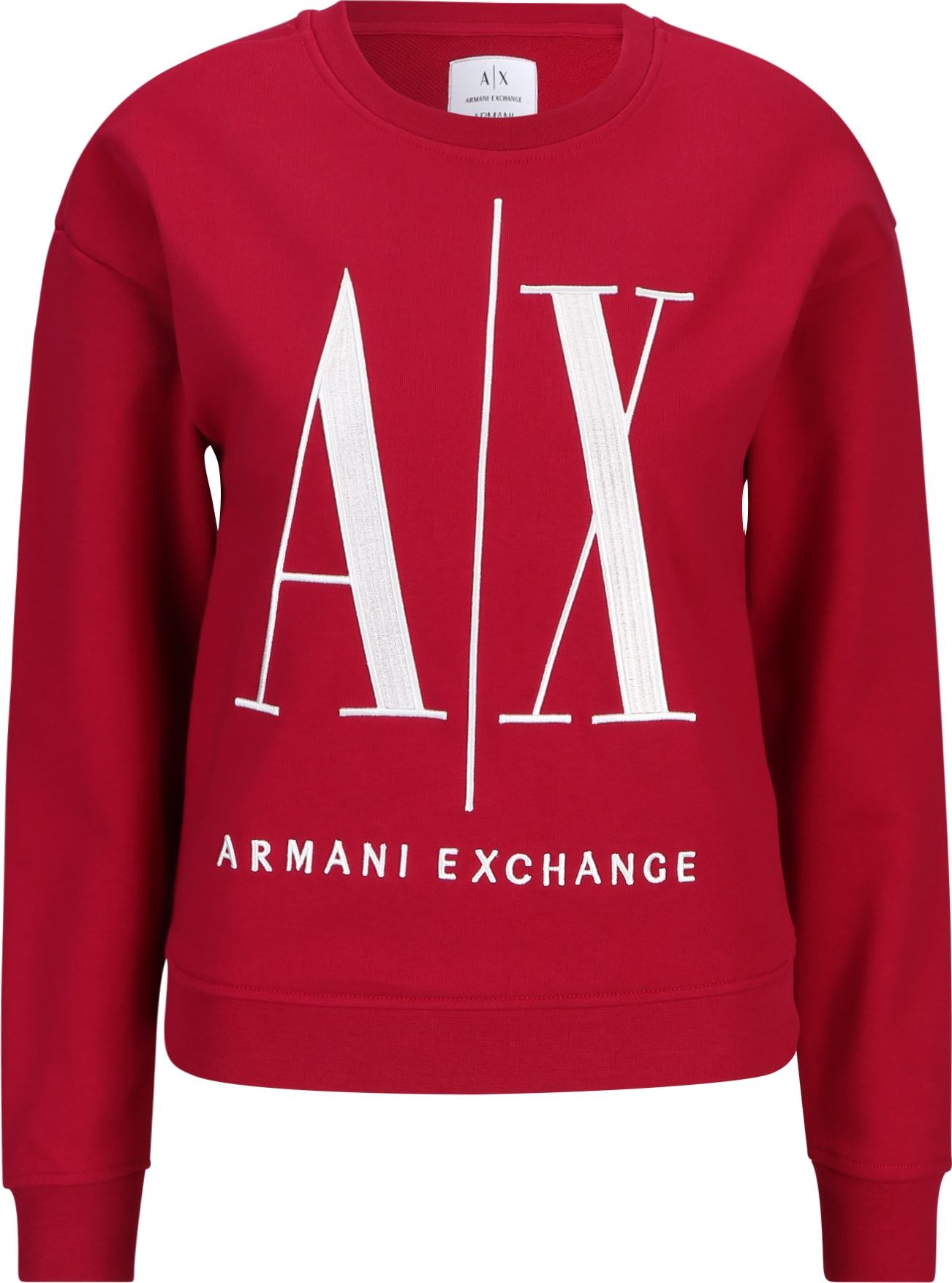 Mikina '8NYM02' Armani Exchange červená / bílá