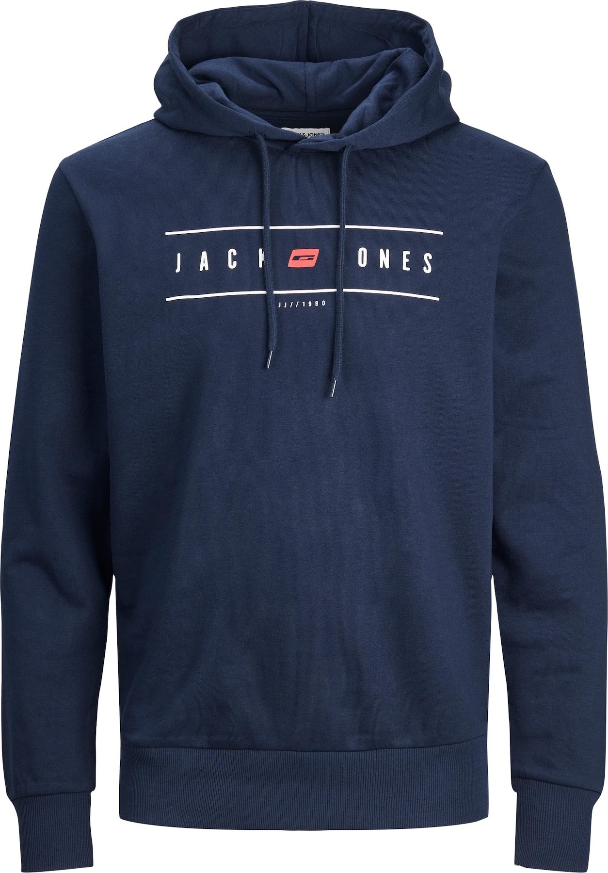 Mikina 'ELLIOT' jack & jones námořnická modř / světle červená / bílá