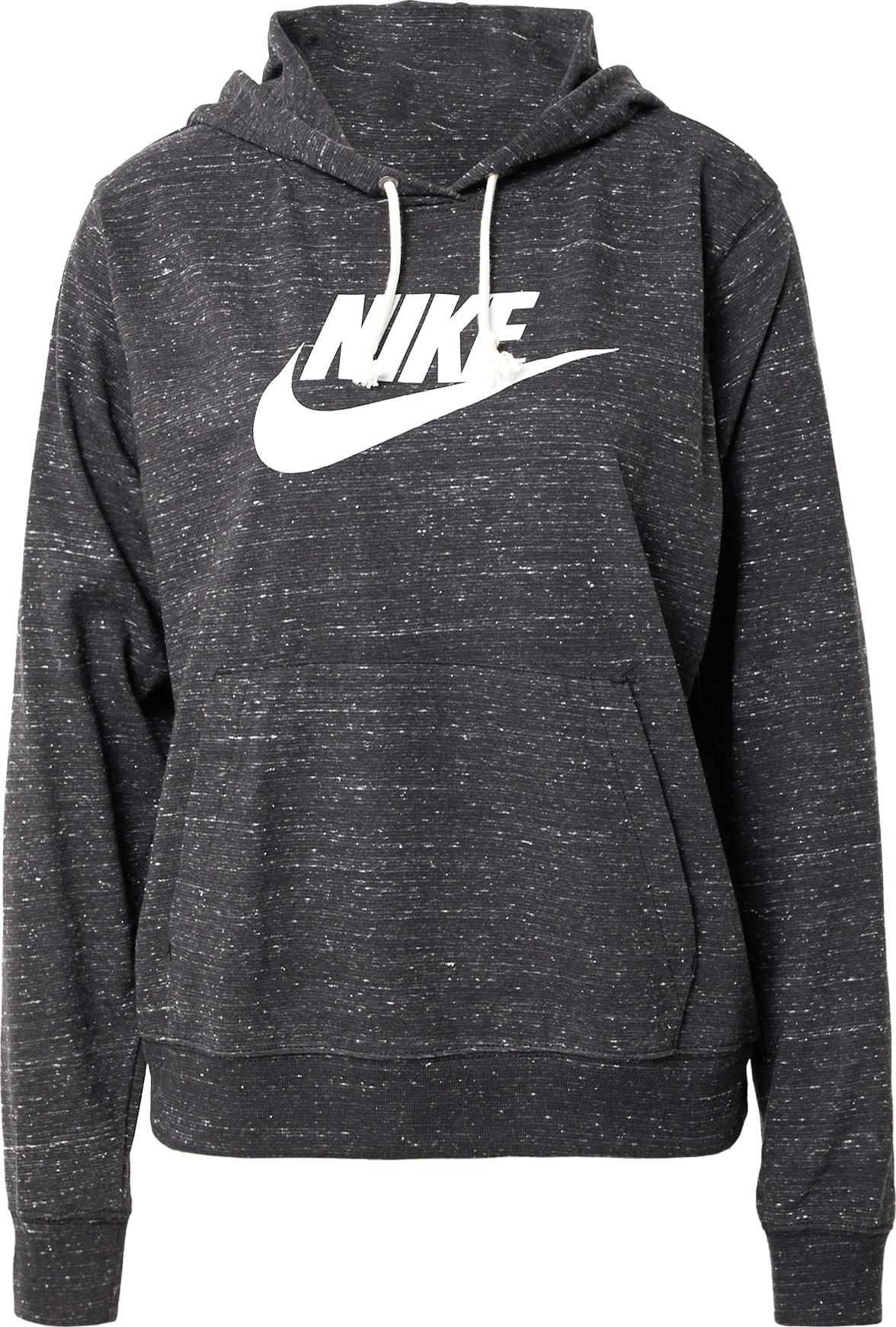Mikina Nike Sportswear černý melír / bílá