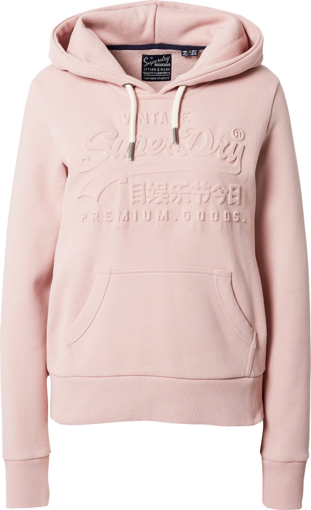 Mikina Superdry světle růžová