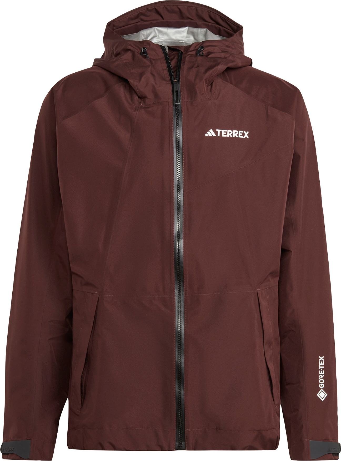 Outdoorová bunda 'Xperior Gore-Tex Paclite Rain' adidas Terrex čokoládová / bílá