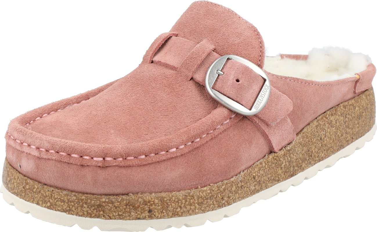 Pantofle 'Buckley Shearling' Birkenstock starorůžová