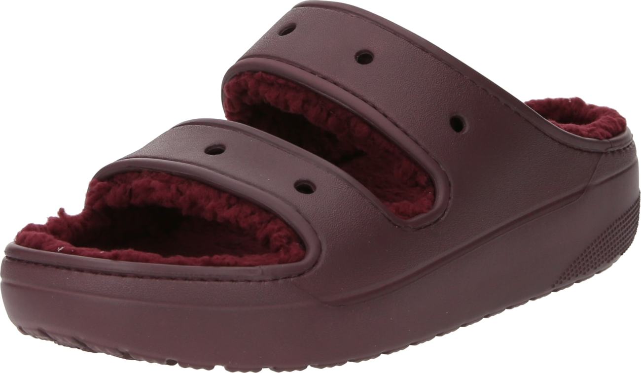Pantofle 'Classic Cozzzy' Crocs tmavě červená