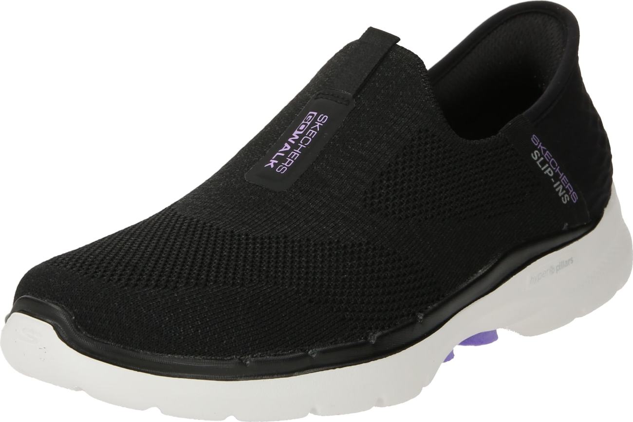 Slip on boty Skechers černá