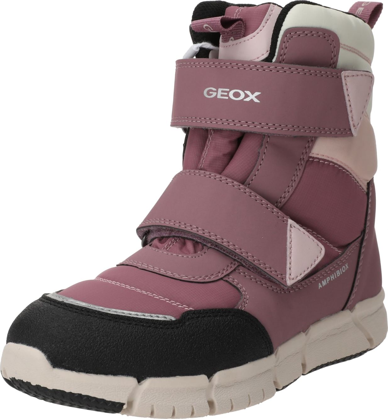 Sněhule Geox růžová / starorůžová / černá / bílá
