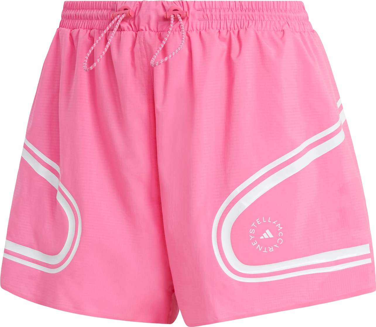 Sportovní kalhoty 'Truepace ' adidas by stella mccartney pink / bílá