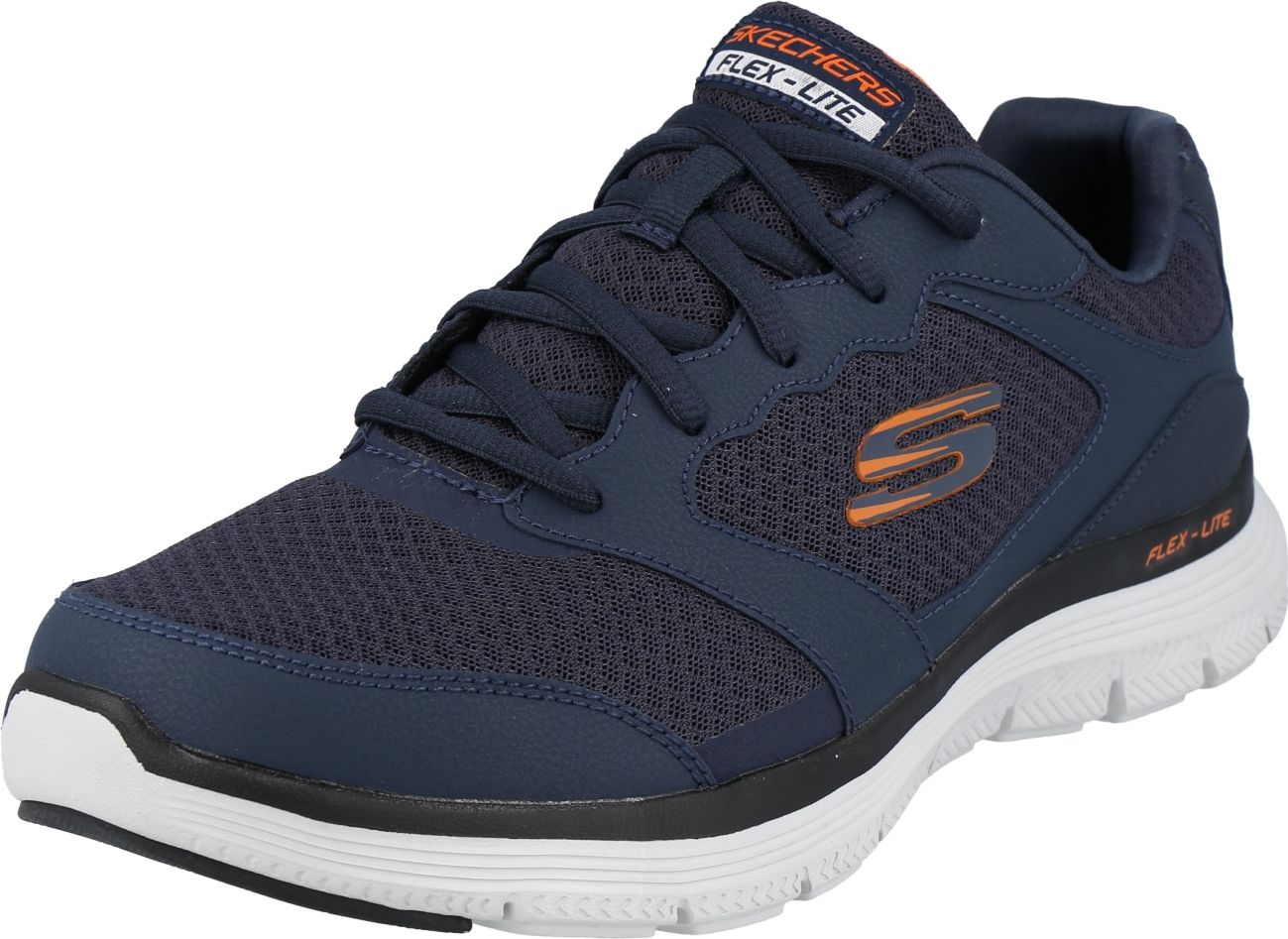 Tenisky 'Flex Advantage 4.0' Skechers tmavě modrá / oranžová / bílá