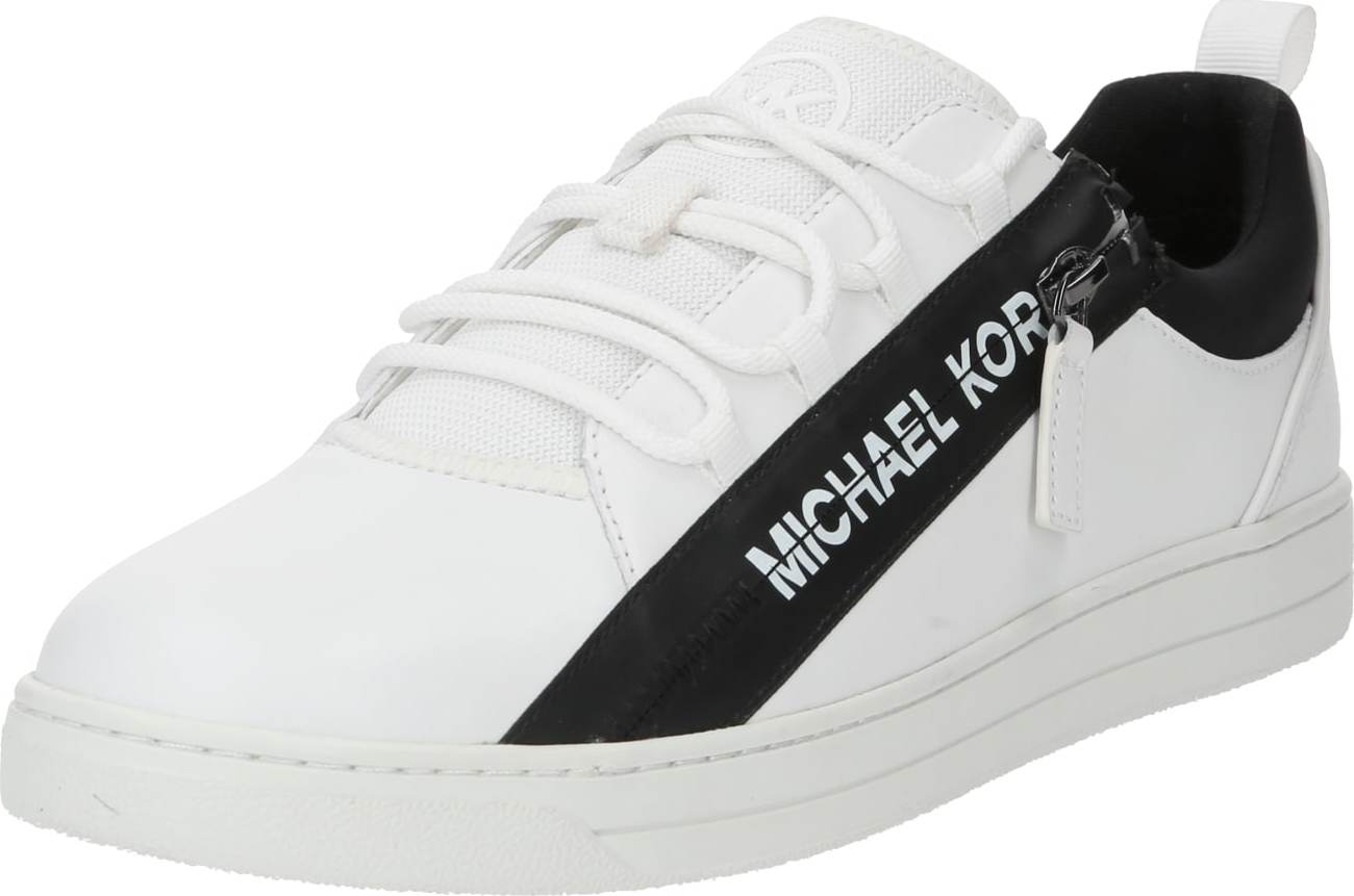 Tenisky 'KEATING ZIP LACE UP' Michael Kors černá / bílá