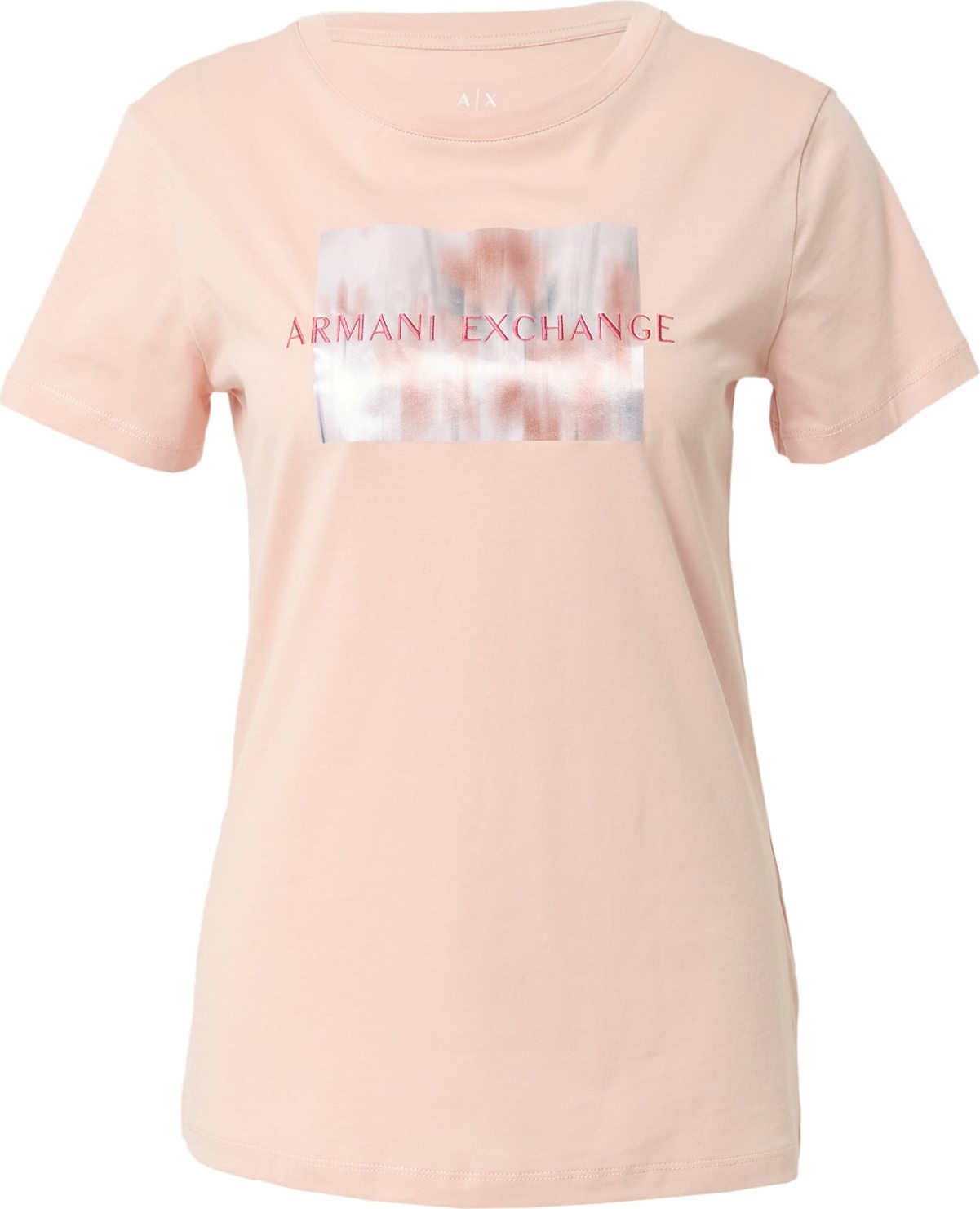 Tričko Armani Exchange pastelová fialová / pink / růžová